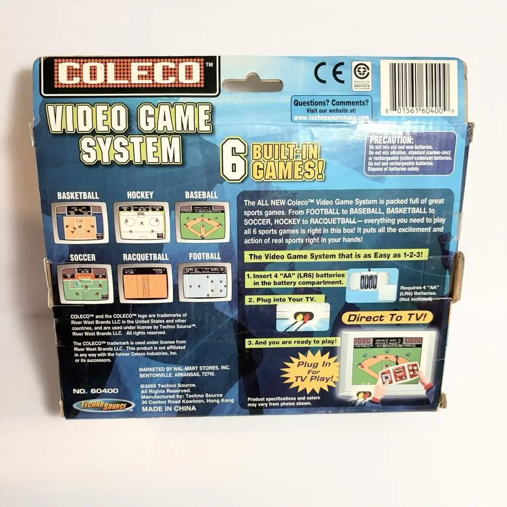 Coleco Video Game System 6 Built In Games Plug N Play TESTED Restro Gaming Sport - Picture 2 of 9